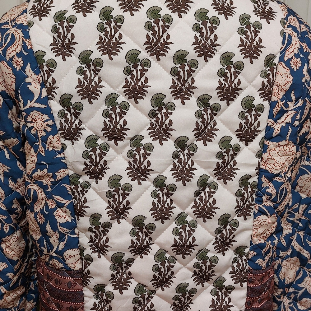 Floral Patterned Open Front Jacket - image 10